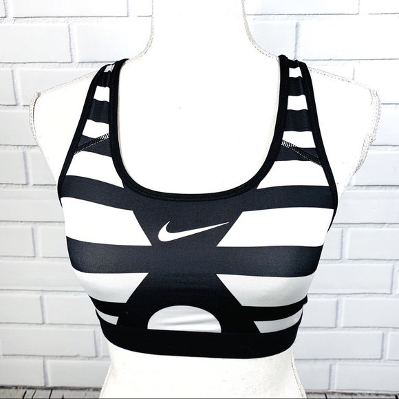 Nike Other - Nike Dri-Fit Black & White Striped Sports Bra - M